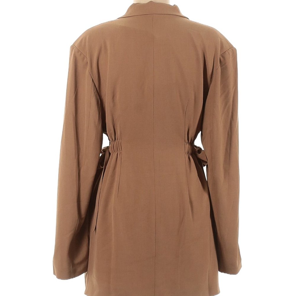 NWT Quaint Taupe Open-Side-Waist Deconstructed Dress Size 40 (US 8) MSRP $285 - Picture 2 of 4
